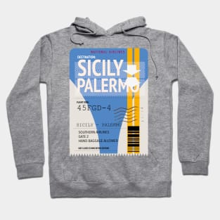 Sicily Palermo plane ticket Hoodie